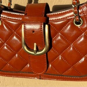 Patricia Nash Quilted Italian Leather Chain Crossbody – Like New w/ Dust Bag